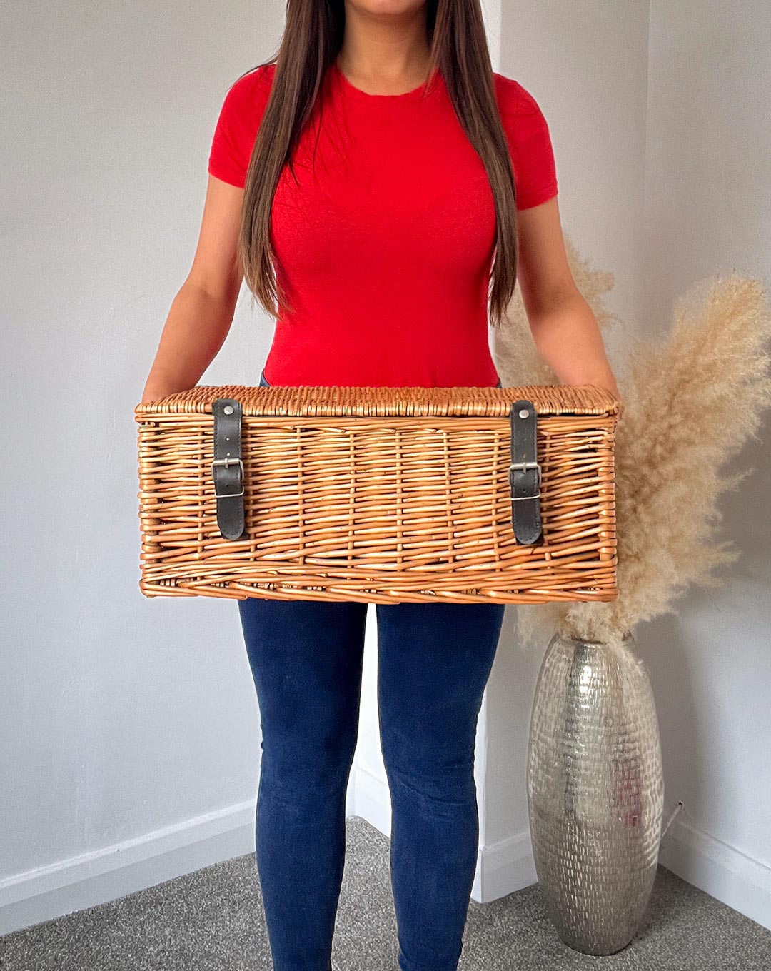 Branded Corporate Hamper for PR Gifts & Events - Large Custom 18-inch Wicker Basket