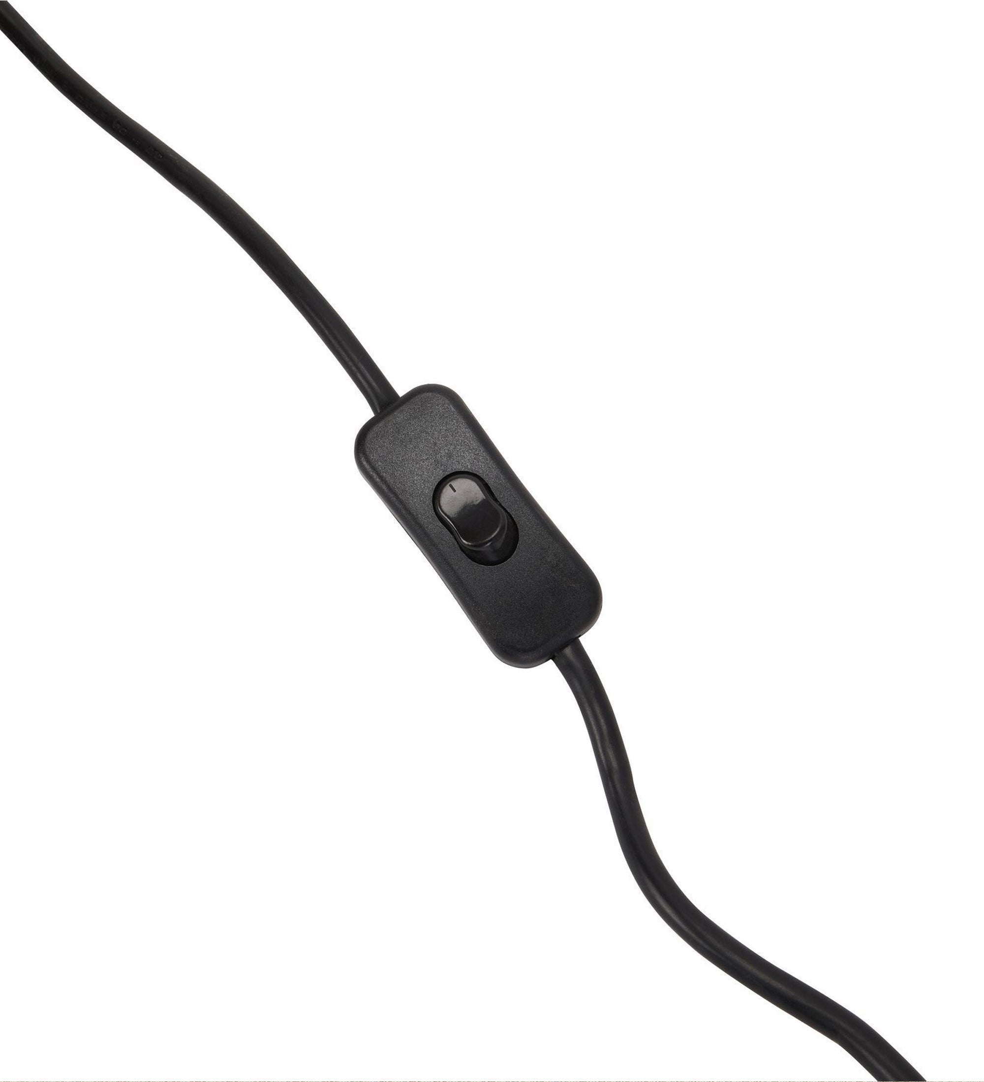 Conical Wicker Table Lamp With Linen Shade