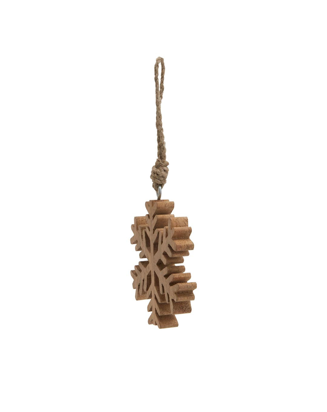 Wooden Hanging Snowflake Tree Decoration
