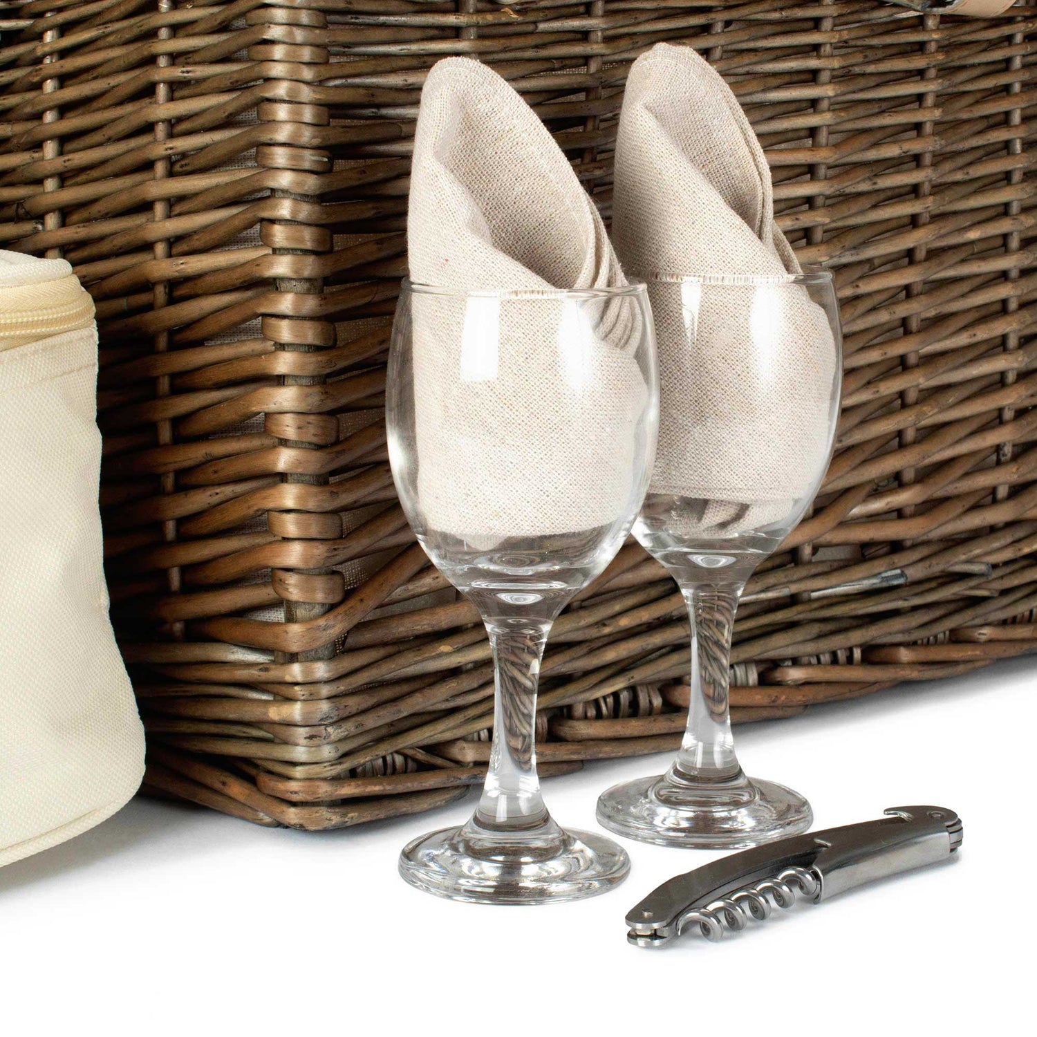 Two Person Lidded Picnic Hamper