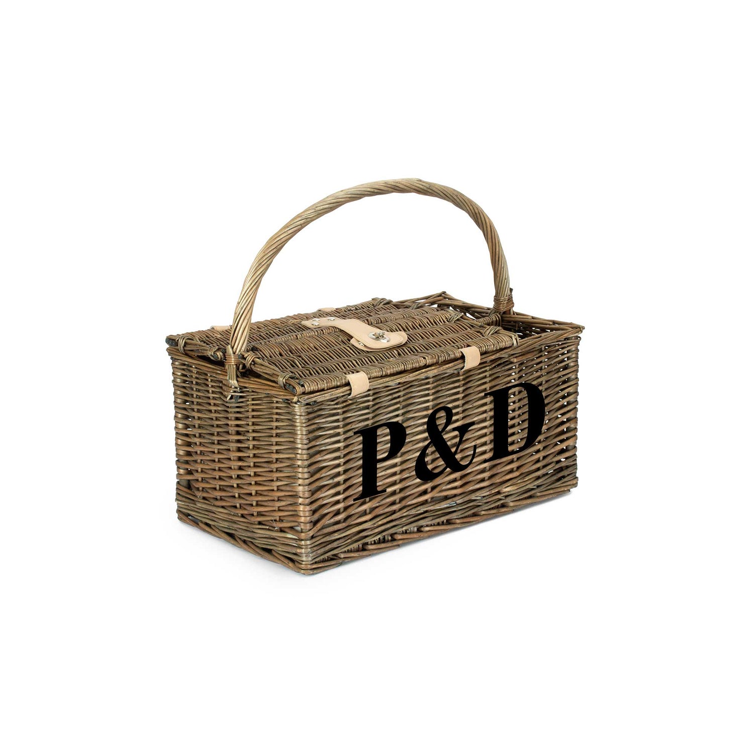 Two Person Lidded Picnic Hamper