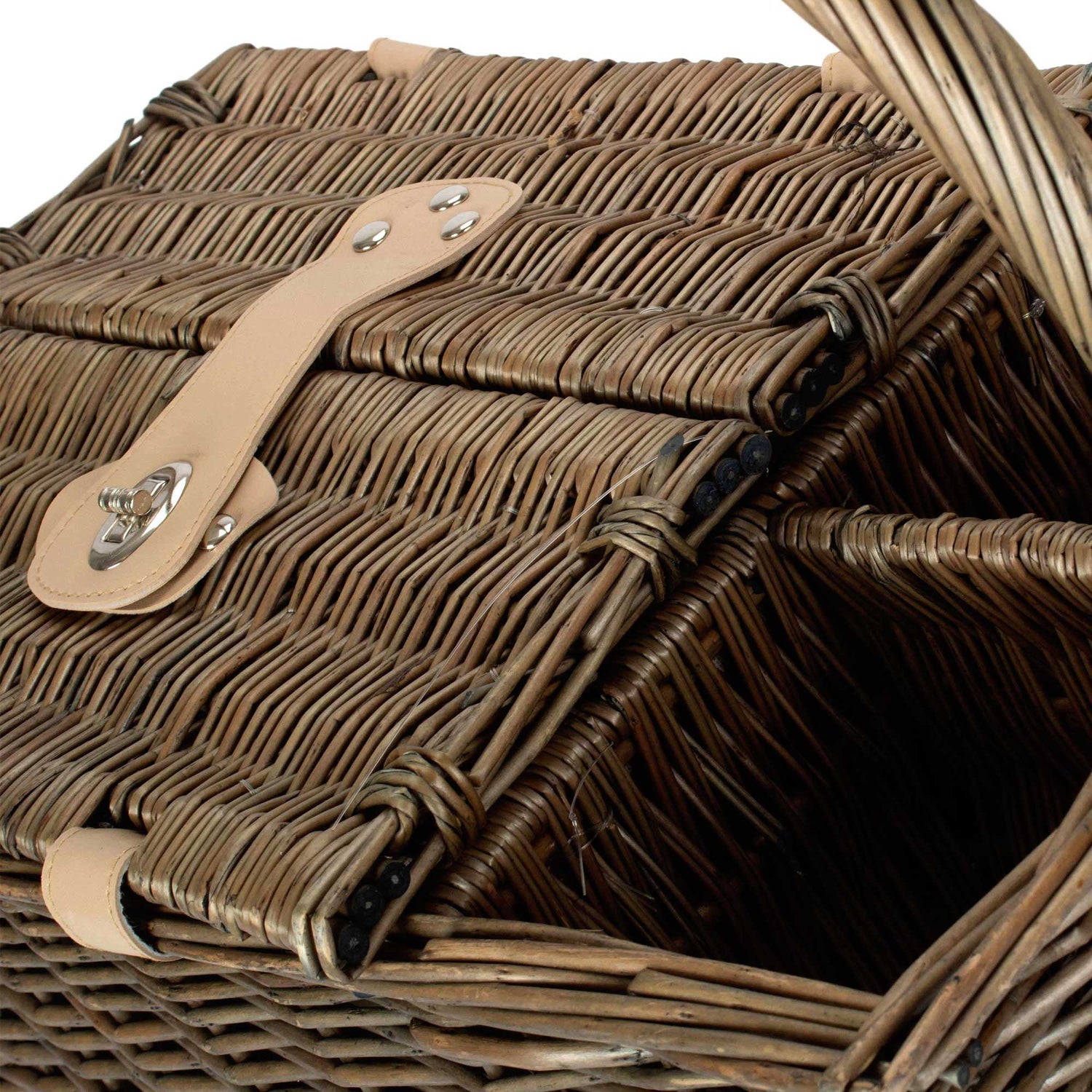 Two Person Lidded Picnic Hamper