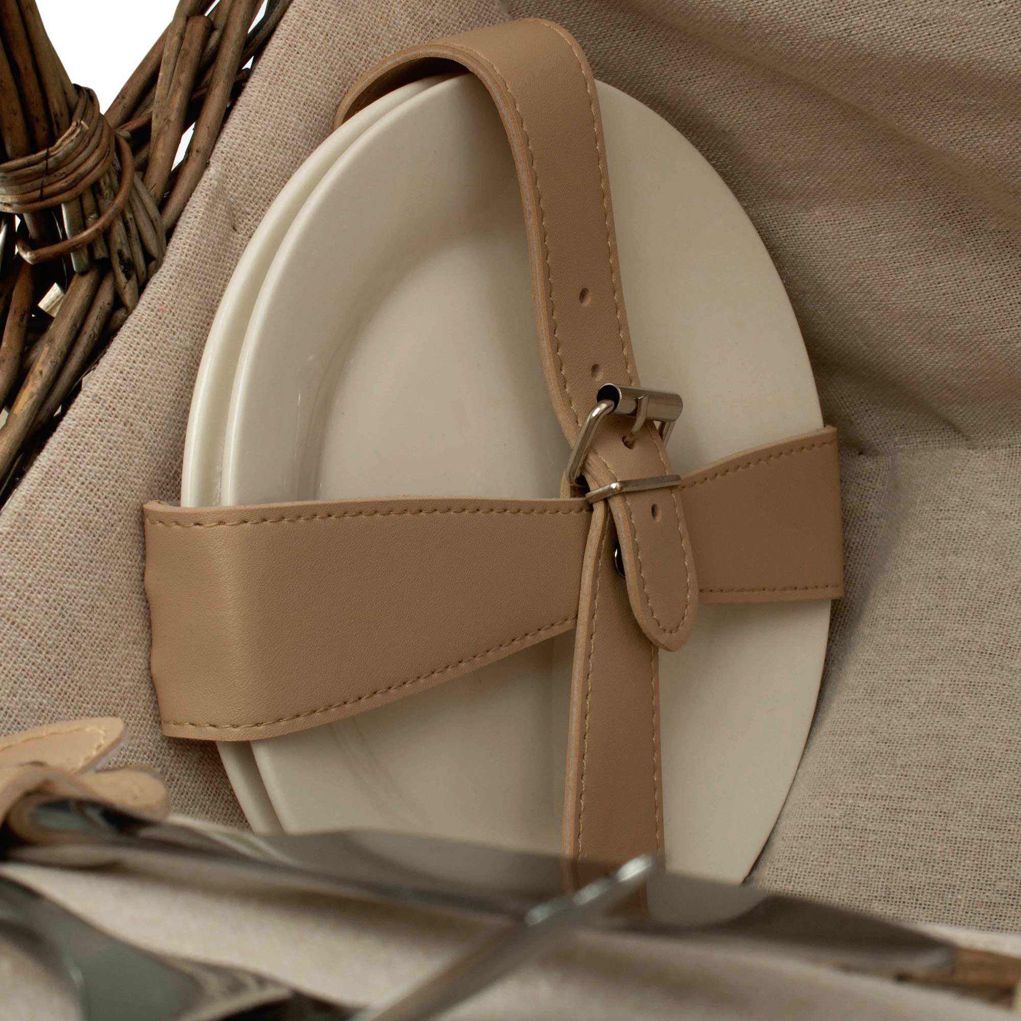 Two Person Lidded Picnic Hamper