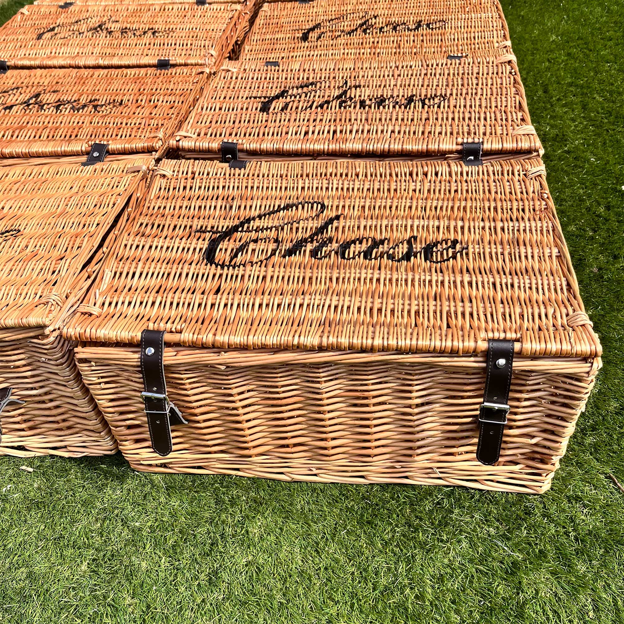 Branded Corporate Hamper for PR Gifts & Events - Custom 18-inch Wicker Basket with logo