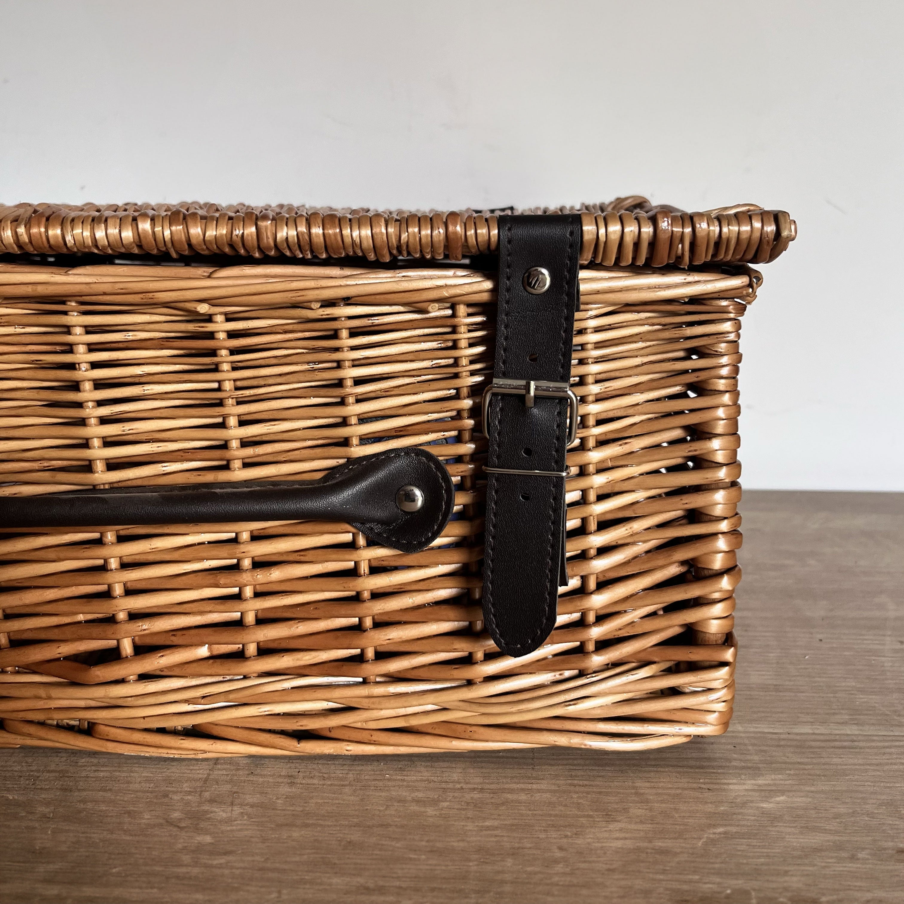 Personalised Wicker Basket Gift Hamper with Leather Straps