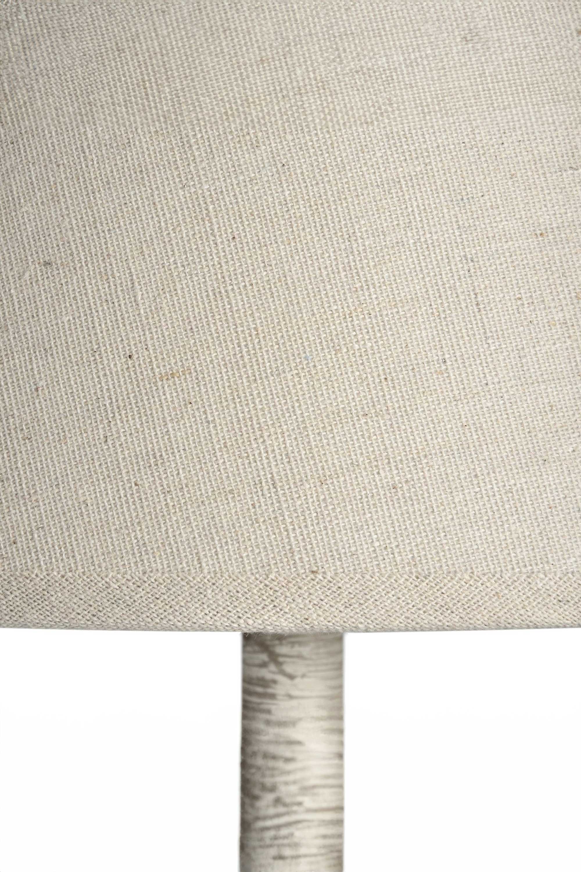 Rustic White Wash Candlestick Table Lamp