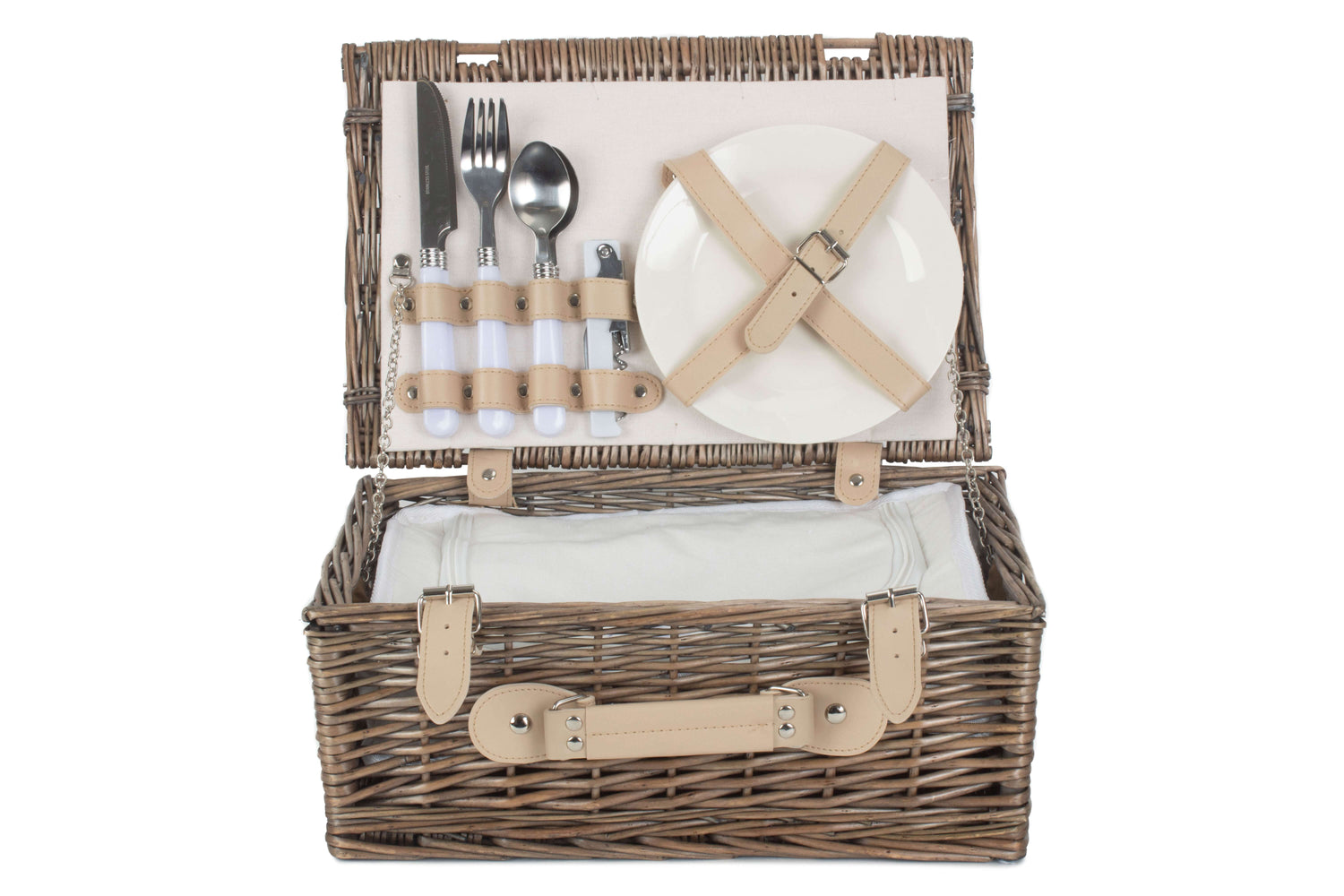 Fitted Picnic Basket for Two with Removable Cool Bag