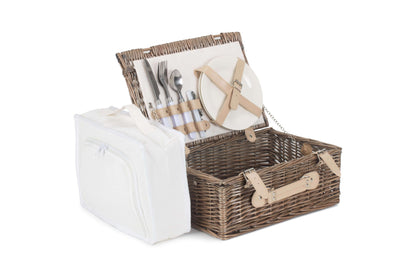 Fitted Picnic Basket for Two with Removable Cool Bag