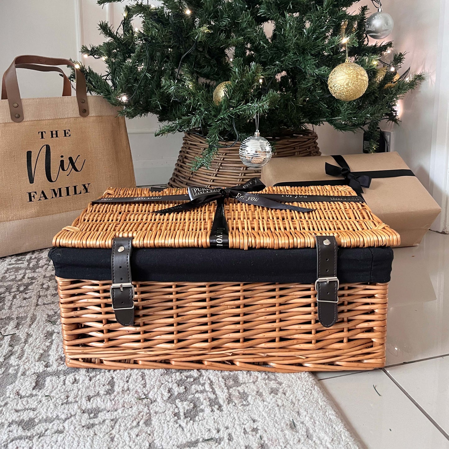 Personalised Wicker Gift Basket (All Sizes)