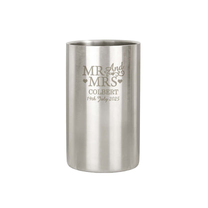 Personalised Mr &amp; Mrs Wine Cooler