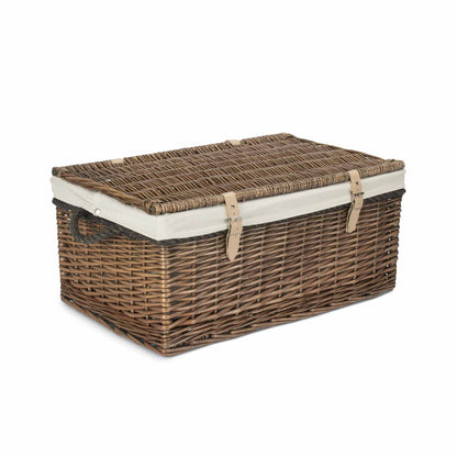 24" Rope Handle Storage Trunk with Liner (Antique Wash)