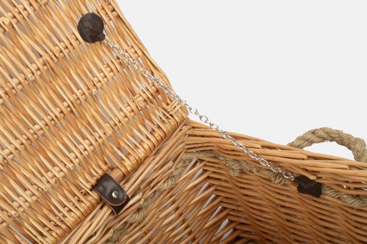 24 Inch Rope Storage Basket Trunk with Lid