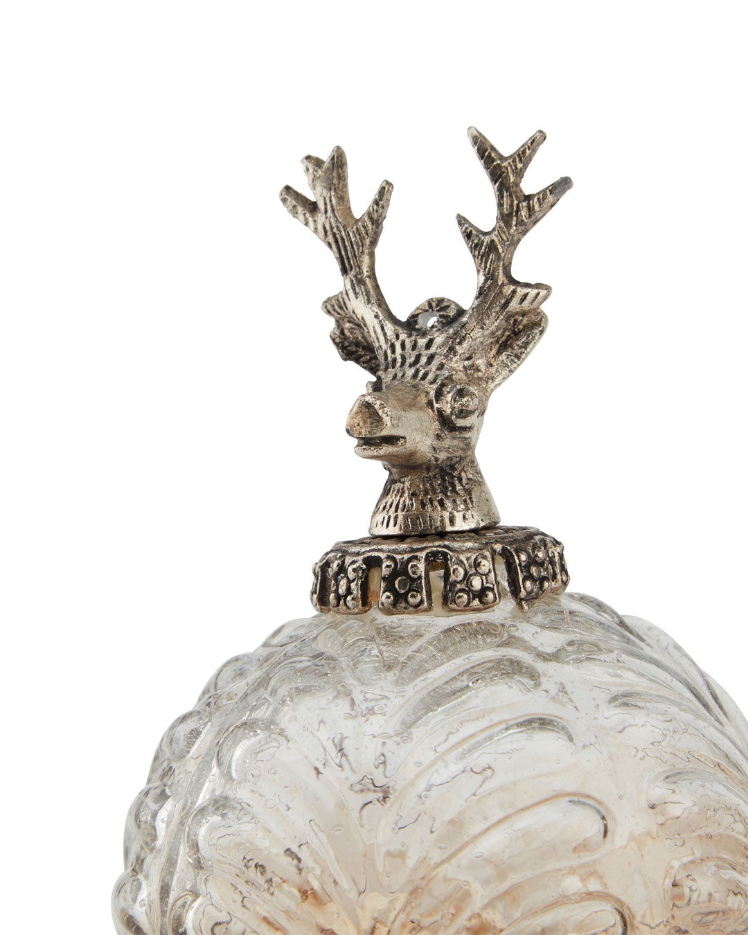 Antique Ombre Reindeer Glass Christmas Bauble Tree Decoration