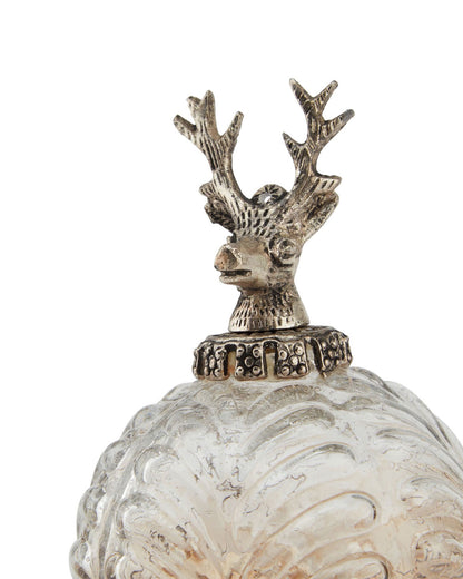 Antique Ombre Reindeer Glass Christmas Bauble Tree Decoration