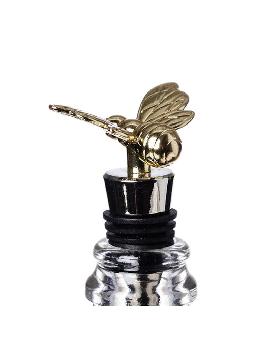 Gold Bee Wine Bottle Stopper - Gift for Wine Lovers