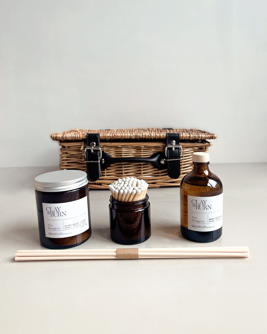 Luxury Vegan Candle, Match & Diffuser Gift Set