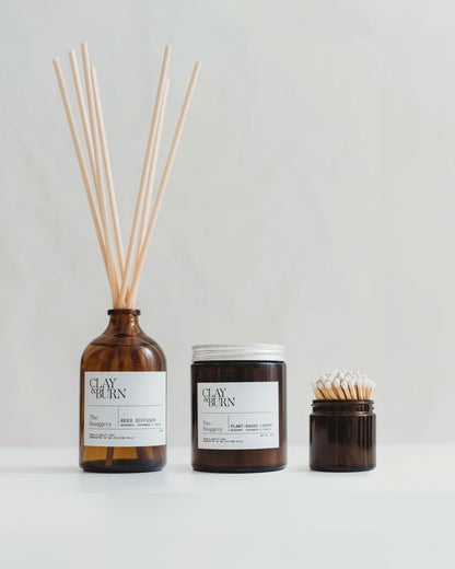 Clay &amp; Burn Luxury Vegan Candle &amp; Diffuser Gift Hamper  - Home Fragrance