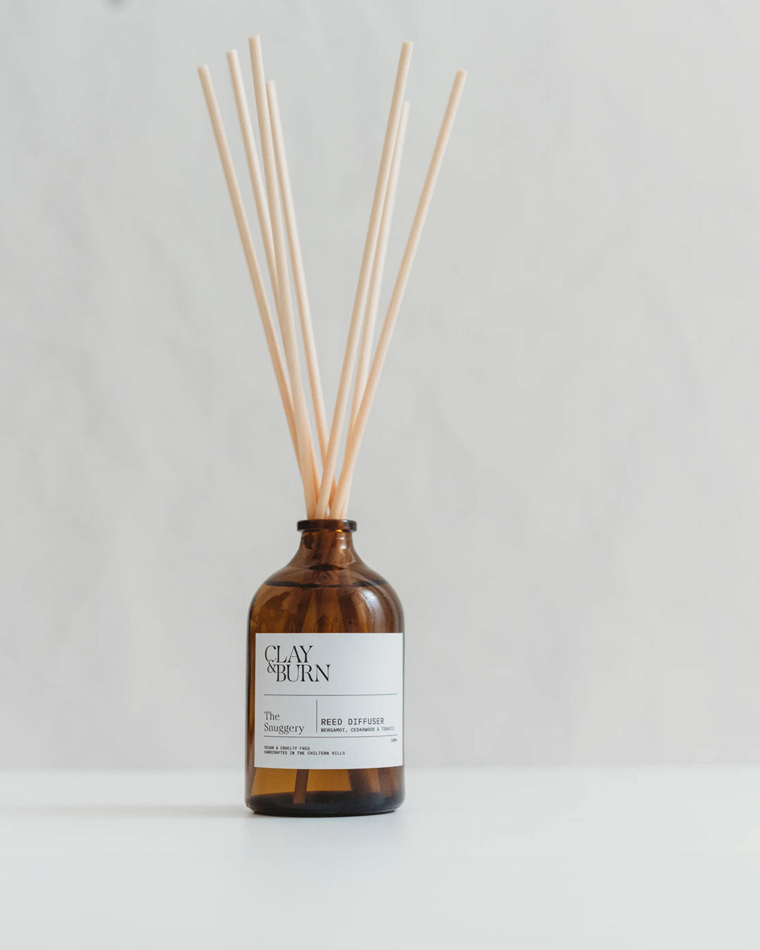 100ml Plant-Based Natural Reed Diffuser by Clay &amp; Burn - Luxury Vegan Candle &amp; Diffuser Gift Set - Home Fragrance