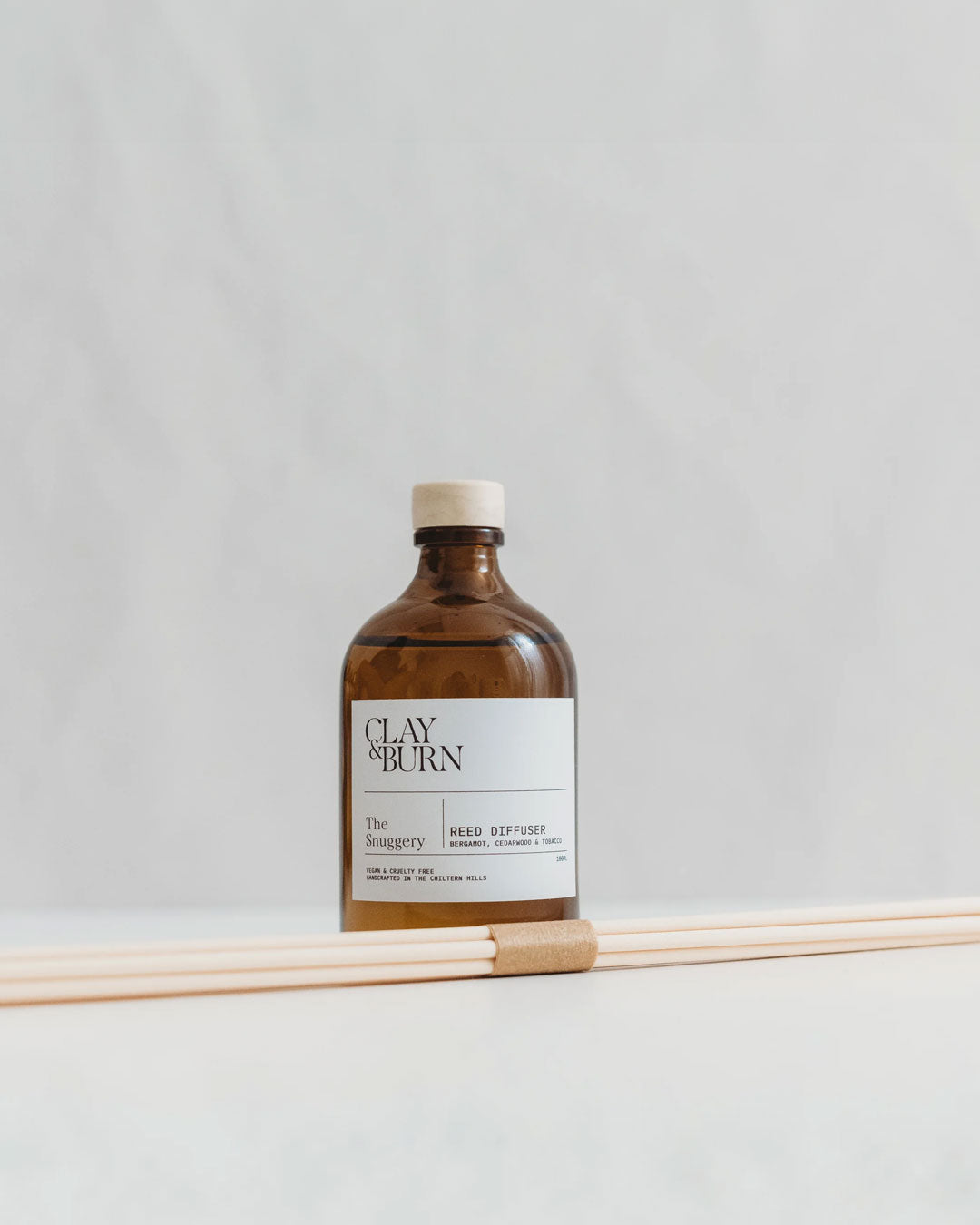 100ml Plant-Based Natural Reed Diffuser by Clay &amp; Burn - Luxury Vegan Candle &amp; Diffuser Gift Set - Home Fragrance