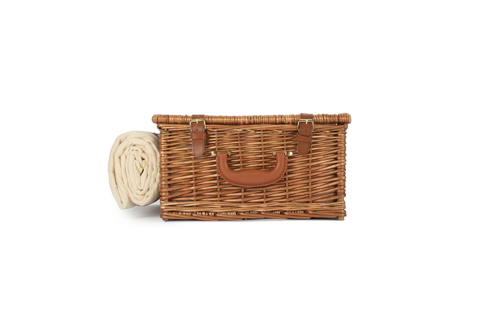 Personalised 2 Person Picnic Hamper with Cutlery and Glasses