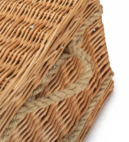 Extra Large Wicker Storage Trunk with Rope Handles