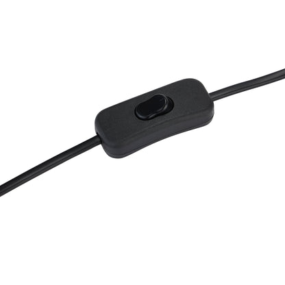 Dark Grey Wooden Table Lamp with Fluted Shade