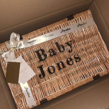 personalised new baby gift hamper