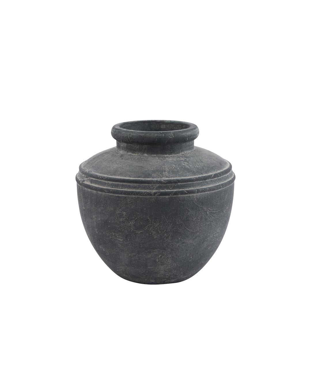 Large Rustic Black Vase - Amalfi