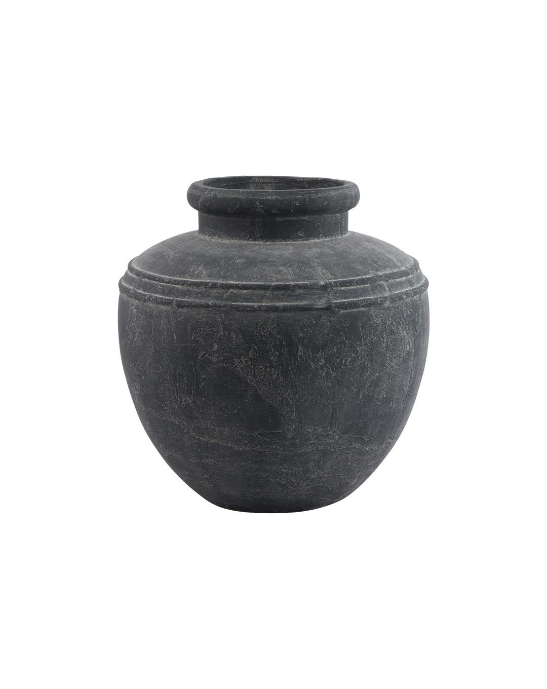 Large Rustic Black Vase - Amalfi