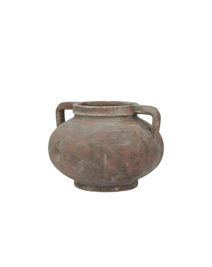 Medium Rustic Brown Ceramic Pot