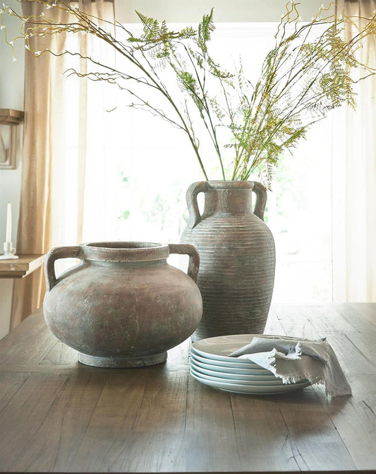 Large Rustic Brown Ceramic Pot