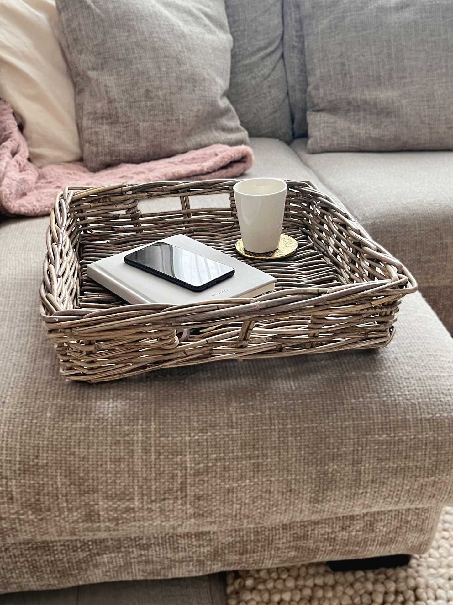 Square Kubu Rattan Serving Tray