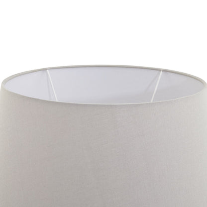 Close-up of a gray lampshade on a white background