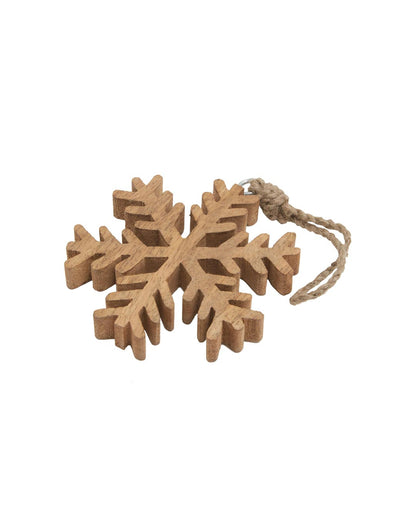 Wooden Hanging Snowflake Tree Decoration
