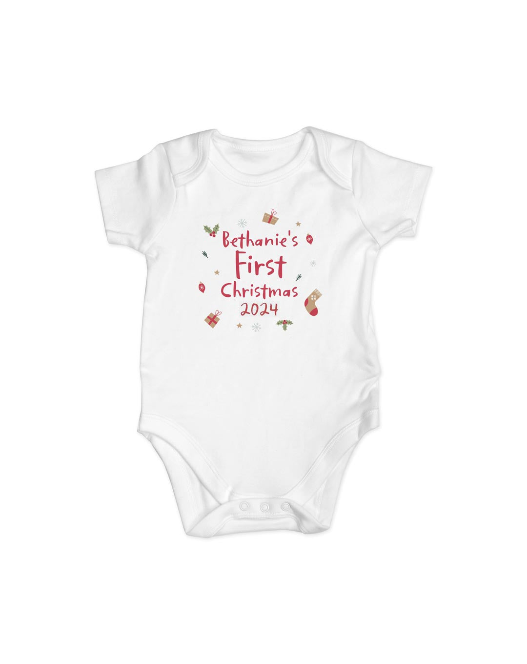 Personalised Baby's First Christmas Bodysuit