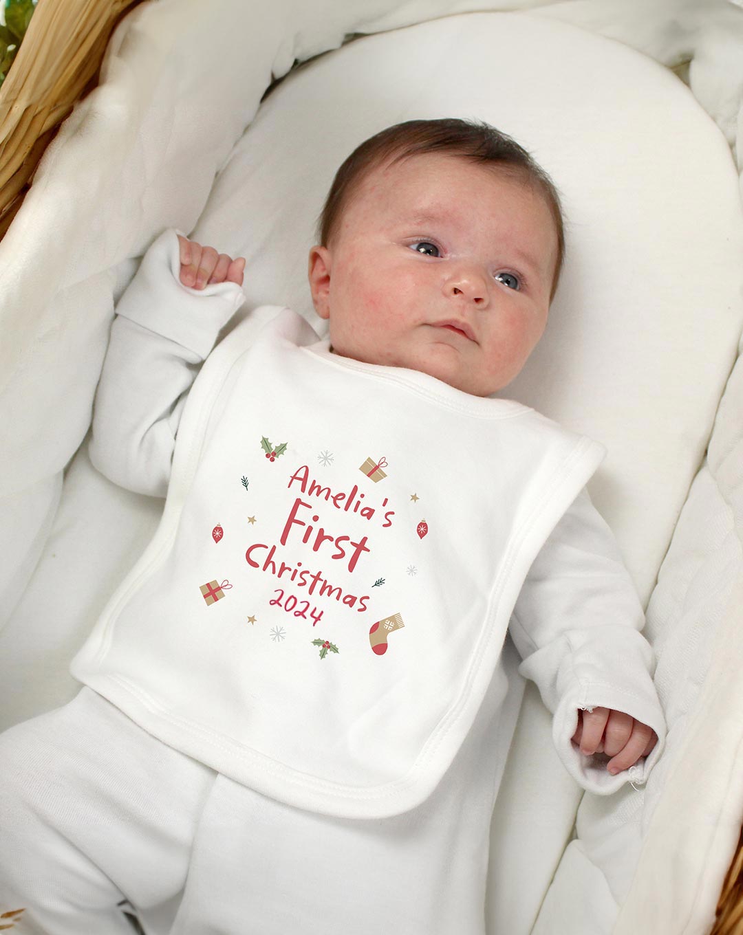 Personalised First Christmas Bib