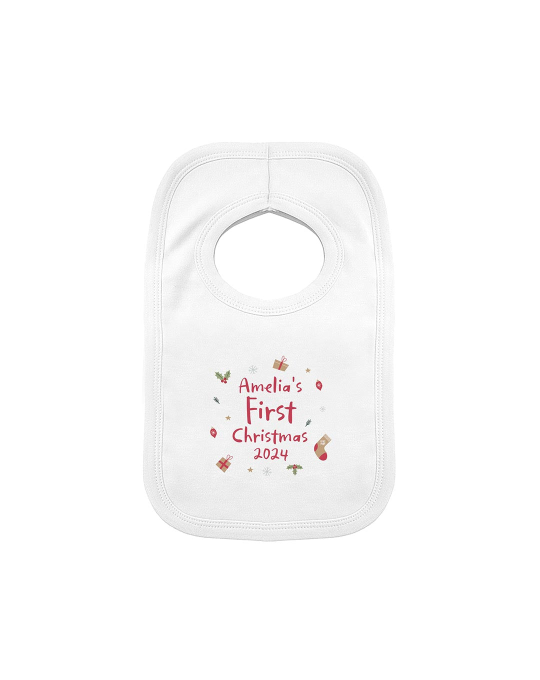 Personalised First Christmas Bib