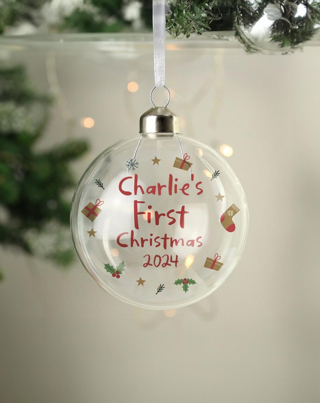 Personalised First Christmas Bauble