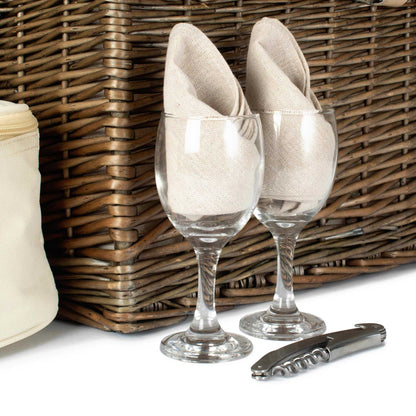 Two Person Lidded Picnic Hamper