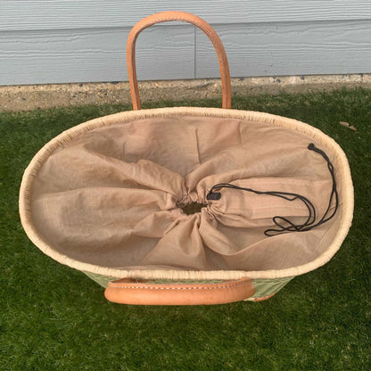 Personalised Moroccan Basket Bag with Drawstring Purlee