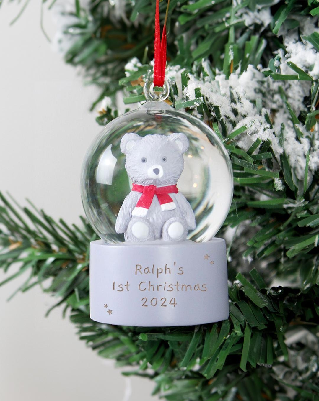 Personalised First Christmas Teddy Bear Tree Ornament