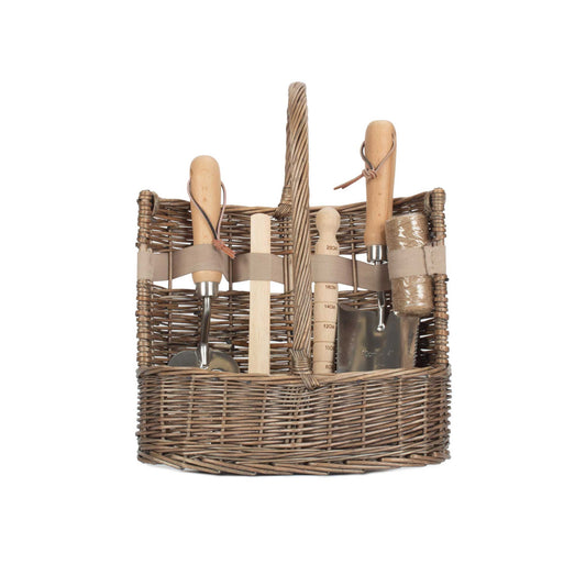 Personalised Garden Tools with Wicker Basket - Garden Gifts for Gardeners