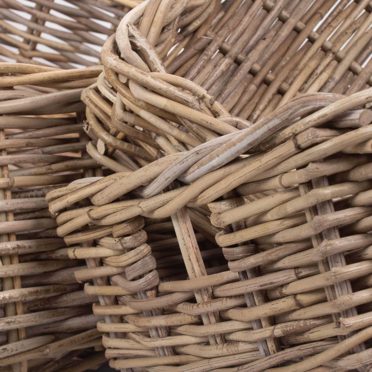 Shallow Rattan Rectangular Basket