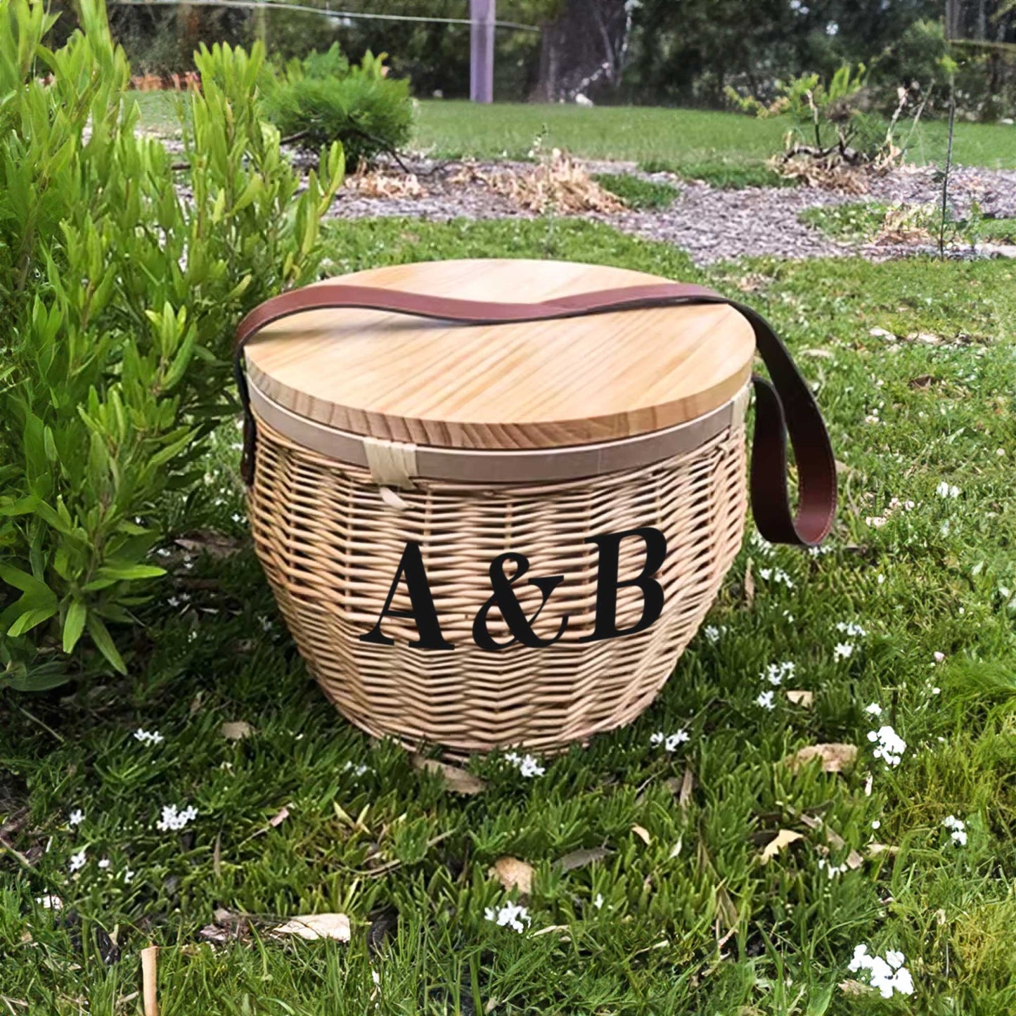 Small Cooler Picnic Basket with Shoulder Strap