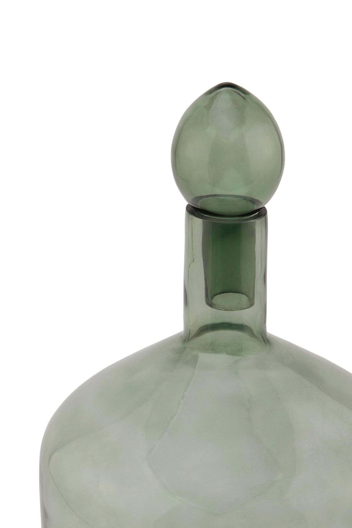 Smoked Sage Glass Bottle With Stopper