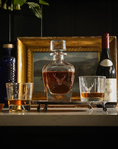 Stag Decanter &amp; Tumbler Set for Whiskey Spirit Lovers