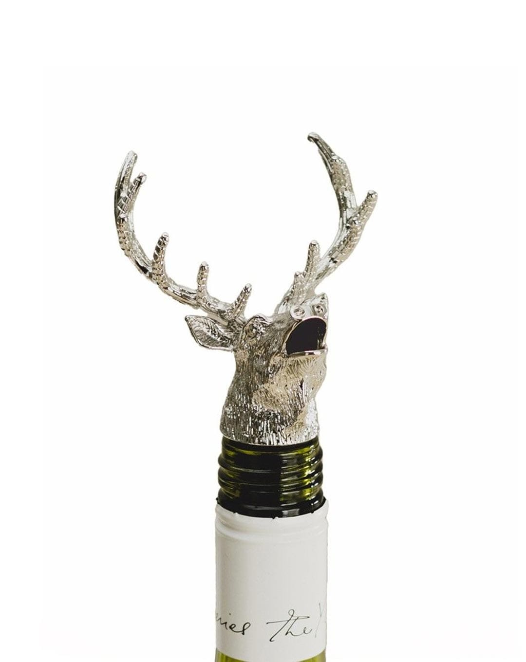 Stag Wine Bottle Pourer Stainless Steel - Gift for Wine Lovers