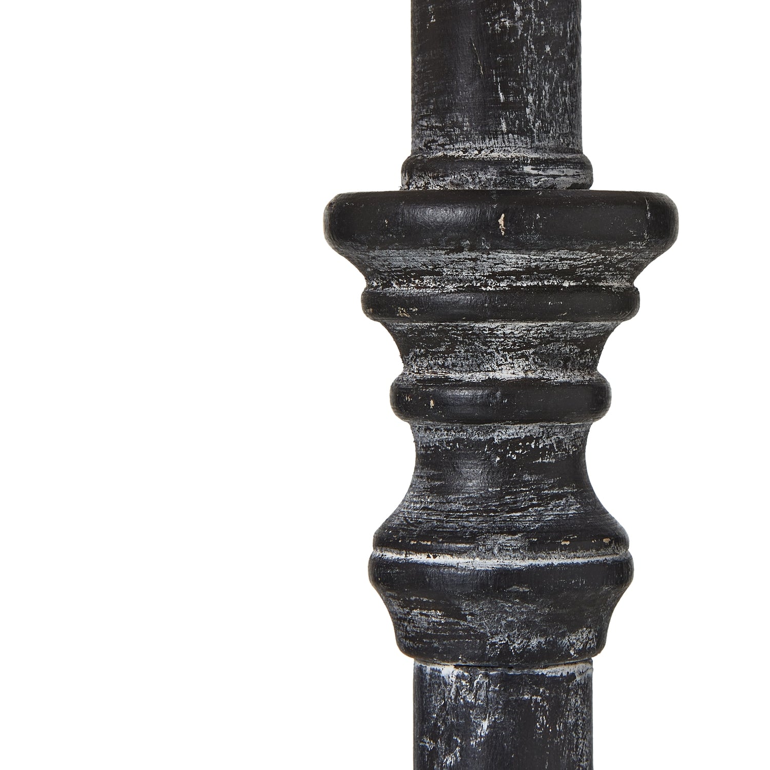 Slim Black Stem Table Lamp with Linen Shade