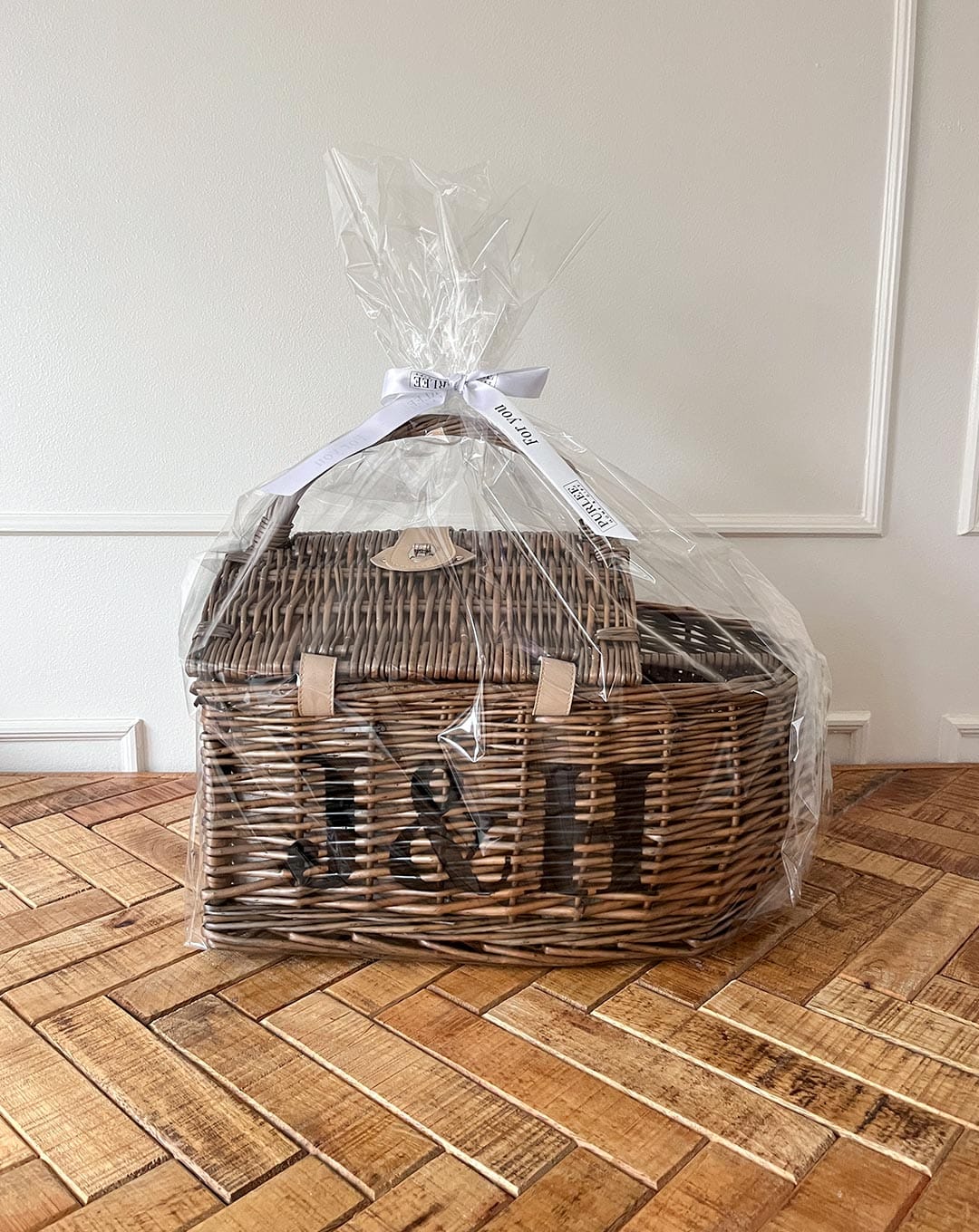 Boat Shaped Wicker Picnic Basket - Personalised Gift for Couples Anniversary, Wedding, Christmas