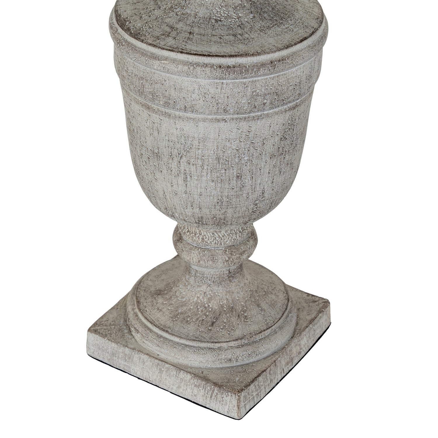 White Wash Textured Table Lamp With Linen Shade